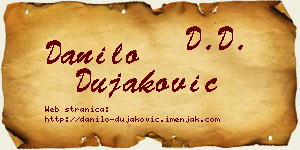Danilo Dujaković vizit kartica